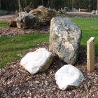 Stenen in de geologische tuin