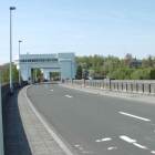 Road on top of the dam