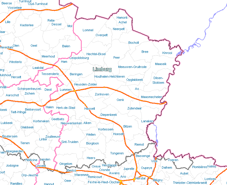 Kaart met alle camperplaatsen in Limburg