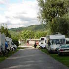 Longer campers park in the lenght